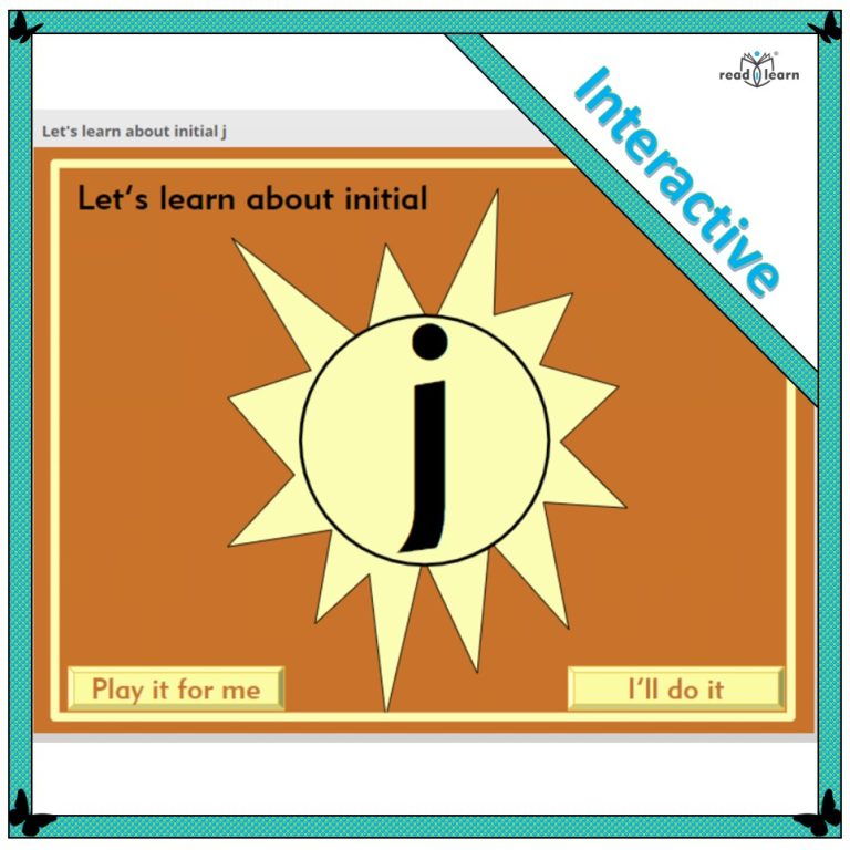 Let’s Learn About Initial J – Readilearn