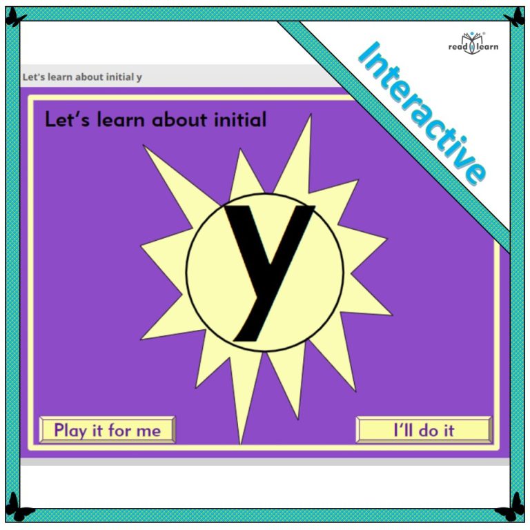 Let’s Learn About Initial Y – Readilearn