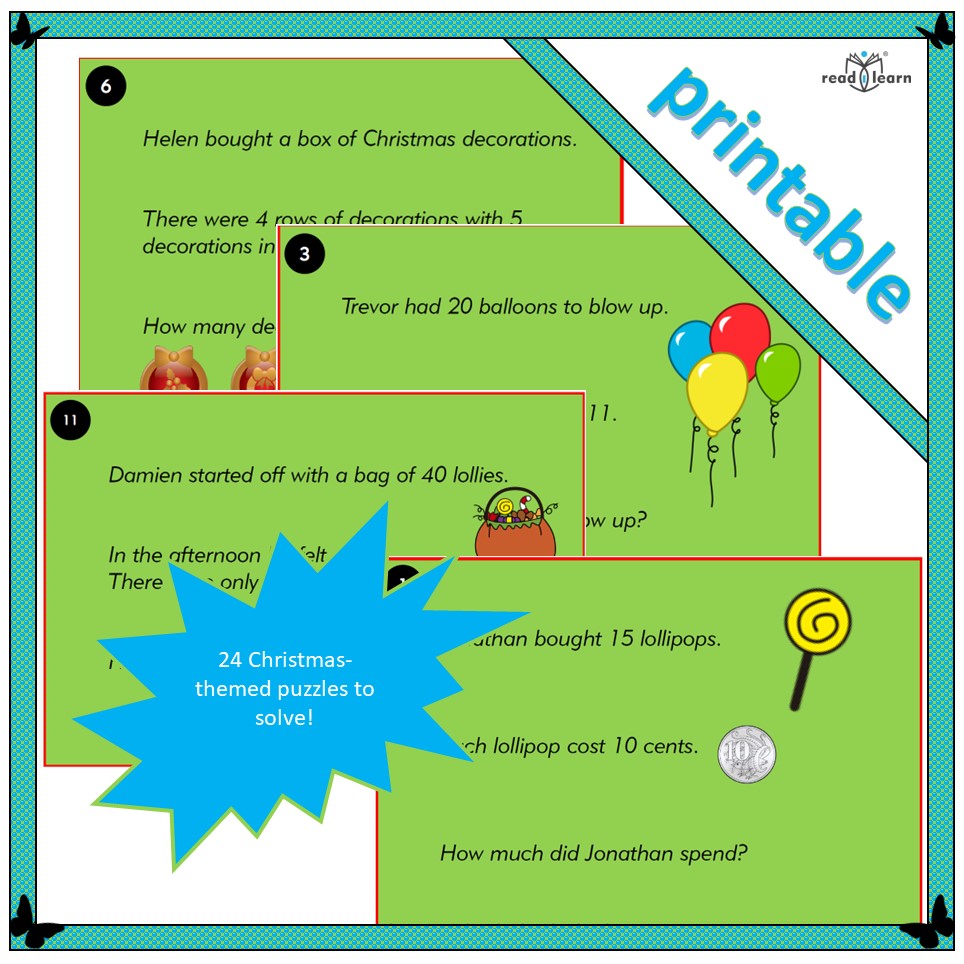 christmas maths problem solving year 6